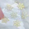 Simulado UV Colorido 46mm Copo de Nieve Acrílico Accesorios DIY Decoración Navideña Colgante para Coche Pegamento de Crema Funda para Teléfono Móvil