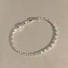 Pulsera Rosa Dulce Estilo Coreano con Diamantes, Sencilla y a la Moda, Joyería de Alta Gama, Diseño de Nicho, Lujo Ligero, Pulsera Exquisita y Versátil para Mujeres