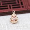 Campana Xingshi color-conservante cobre dorado chapado DIY Campana colgante de calabaza pequeña tocado estilo antiguo horquilla accesorios hechos a mano B2731
