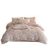 Novo Conjunto de Quatro Peças de Veludo de Leite Esculpido Inverno Espessado Quente Flanela Veludo Coral Lençóis e Capas de Edredom Roupa de Cama