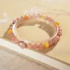 Pulseira Versátil de Cristal Natural Otimizada com Contas de Cristal Nicho Joia de Moda de Luxo Leve Atacado para Mulheres