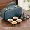 Conjunto de Chá de Viagem Pequeno Conjunto Portátil Conjunto de Chá Kung Fu Copo Expresso para Exterior para Clientes Presente Empresarial Logo Impresso