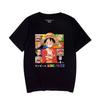 One Piece Luffy camiseta delgada de primavera/verano transfronteriza manga corta sudadera con capucha anime