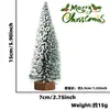Spray de Nieve Mini Navideño Árbol de Navidad Mini Árbol Adorno de Escritorio Micro Paisaje Decoración del Hogar Pino Pequeño