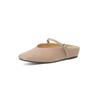 Novo estilo chinês estilo nacional seda couro de vaca Baotou Mueller Bankuo 2024 primavera slip-on preguiçoso estilo confortável chinelos para mulheres