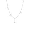 Colar com Pingente de Gota e Franja Feminino Levemente Luxuoso Corrente de Bolinhas de Alta Qualidade Estilo Frio Ins Nicho Elegante Japonês-Coreano Simples Zircônio Brilhante