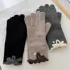 Novedad Otoño e Invierno 2026 Guantes de Lana Lisos con Lazo para Ciclismo de Invierno, Resistentes al Viento y al Frío, con Protección Extendida en la Muñeca y Capacidad para Pantalla Táctil