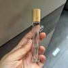 Z022A-10ml Frasco de Perfume Cilíndrico Frasco Roll-on Frasco de Perfume Portátil Frasco de Bola Rolante Frasco Vazio Frasco de Vidro para Óleo Essencial
