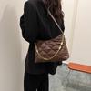 Bolsa feminina casual de 2025, bolsa de ombro diagonal portátil, bolsa de bordado com corrente de rua, bolsa de ombro único ...