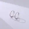 Brincos Circulares Simples Brilhantes Europeus e Americanos Transfronteiriços Banhados a Ouro 18K Prata Esterlina 925 Brincos de Design de Nicho Brincos de Luxo Acessíveis