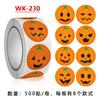 Amazon Hot Rolled Stickers Halloween Natal Decoração de Natal Gift Series Adesivo Etiquetas Adesivo