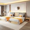 Móveis de Hotel Quarto Padrão Conjunto Completo Cama de Hotel Lençóis de Cama Quarto Pode Ser Encomendado Pousada Apartamento Cama de Solteiro e Casal Quarto para Aluguel Estilo da Cama