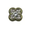 Nuevos Accesorios de Trébol de Cuatro Hojas Completamente Diamantados Pendientes Retro Super Brillantes Pasador de Pelo Ropa Accesorios DIY Accesorios Vestidos de Oro Viejo