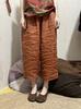 Pantalones rectos de ramio fino de verano 2024, estilo vintage, artísticos, sueltos, adelgazantes, informales, con cordones, de pierna ancha, modernos para mujer