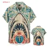 Camisa Creativa para Hombre con Estampado de Tiburón Digital 3D Hawaiana Hecha a Medida Se Puede Pedir una Sola Pieza Camisa de Manga Corta para Hombre