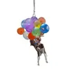Gato y Perro de Globo Coloridos Decoración Animal Colgante para Espejo Retrovisor de Coche Colgante Plano Llavero de Mochila Accesorios Colgante