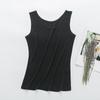 Estoque Pronto Atacado Camiseta Regata Estilo Seda de Amora Tricô Camisola com Costas Bonitas e Alças Largas, Camada Base Sem Mangas