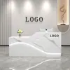 Balcão de Bar, Balcão de Caixa Registradora, Acabamento Fosco, Balcão Pequeno para Salão de Beleza, Mesa de Bar Comercial Simples e Moderna, Balcão de Recepção de Empresa
