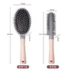 Macaron peine curvo grande peine masajeador del cuero cabelludo peine esponjoso para hombre peine para peinar cabello rizado peine de nueve costillas en arco venta al por mayor