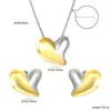 Amazon Más Vendido Set de Aretes y Collar de Acero Inoxidable Corazón Joyería de Lujo Ligero Cadena para Clavícula Colgante Set de Joyería para Mujeres