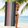 Toalla de Playa Rayada Jit para Dropshipping Transfronterizo en Amazon Temu, Toalla de Baño de Playa de Microfibra Estampada Digitalmente