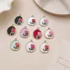 Flor de rosa de goteo de aceite individual, colgante para pulsera, collar, accesorio de charm DIY, disponible para pedidos al por mayor mixtos, directo del fabricante, transfronterizo