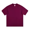 Camiseta de algodão de Xinjiang de manga curta 400g, unissex, ombro caído, corte solto, camiseta de algodão puro de peso pesado, camiseta básica, camiseta de meia-manga