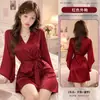 Flor Amor Mar Gelo Seda Sexy Estilo Puro Desejo Pijama Feminino Estilo Japonês Cor Sólida Camisola Roupas de Casa Sem Alça A007W