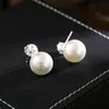 Pendientes de Perla Sintética con un Solo Diamante para Mujer Estilo Nuevo 2026, Elegantes Pendientes de Noche, Pendientes a Juego, Estilo de Moda y Versátil