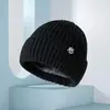 Modioso Gorro de Punto Cálido de Felpa Unisex Invierno Lana para Exteriores Protección contra el Frío Gorro Pullover Versátil de Punto