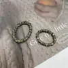 Acessórios de liga cinza com diamantes vazados estilo coreano joias simples de coração oval acessórios de cabelo feitos à mão bolsa sapatos acessórios de flor