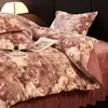Temporada de Invierno Juego de Cama de Vellón de Leche de Cuatro Piezas Estilo Colcha Vellón de Doble Cara Cálido Engrosado Funda de Edredón Vellón de Coral 1.8m Suministros