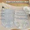Pantaletas de mujer con estampado de osos azules frescos con cintura suave acanalada, cómodas y transpirables, ropa interior de mujer sin costuras de tiro medio