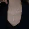Colar de suéter gota d'água para mulheres estilo cool ins luxo leve nicho alta qualidade versátil requintado elegante simples corrente clavicular