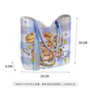 Nova Moda Desenho Animado Bolsa de Lona Grossa Bolsa de Ombro Bolsa de Estudante Bolsa de Armazenamento para Viagem de Primavera Bolsa de Lona Ins