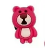 Nuevos Zapatos de agujero de oso fresa Accesorios DIY Oso de fresa de dibujos animados lindo removible Hebilla de zapato de flor Hebilla decorativa de resina de PVC