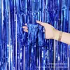 Cortina Brillante de Gotas de Lluvia 1.6C Cortina de Puerta de Gota de Lluvia Cortina con Borde de Papel Fiesta de Cumpleaños Boda Decoración Cinta de Borla Al por Mayor