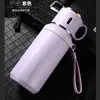 Copo Térmico Simple Drink Nº 2 Aço Inoxidável 316 Copo Presente para Idosos Garrafa de Água Portátil para Exterior Tampa Dupla Infusor de Chá Copo de Água
