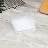 Caixa Quadrada Transparente Descartável Espessa para Bolo Floresta Negra Red Velvet Melaleuca Caixa de Embalagem para Assados