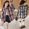Chaqueta Camisa para Niñas Primavera y Otoño 2026 Nueva Camisa Tie-Dye para Niños Mayores, Top de Streetwear Moderno Estilo Coreano