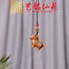 Llavero de Madera Pintada de Caballo del Zodiaco con Colgante de Borla, Colgante de Caballo del Año de Palo de Rosa, Cadena para Teléfono de Caballo de Sándalo Yiming Xianyuan