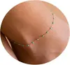 Tobillera con Cadena de Espiga Cruzada y Cuentas Cruzadas, Resistente al Desgaste, Sencilla, Moderna, para el Día a Día y Versátil