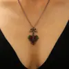 Exportación Transfronteriza de Amazon Gótico Y2K Subcultura Corazón Rojo Espina Colgante Collar Lazo Cruz