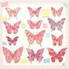 Paquete de Pegatinas Impermeables para Mascotas Mariposa Colorida con Lámina Dorada, Pegatinas DIY Holográficas Láser 3D para Decoración de Diarios y Collages