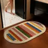 Tapete de Chão de Linho Retrô Americano Absorvente de Água Antiderrapante Resistente ao Desgaste Tapete para Pés Sala de Estar Banheiro Quarto Entrada Tapete de Chão Venda por Atacado
