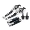 Aplicable para Yamaha FZ6R/N/S FZ8 Palancas de Freno y Embrague Plegables Modificadas Manillar Puños Manillar Topes de Manillar