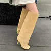 Botas Vaqueras Occidentales Rectas Estilo Nicho Chuyuji para Mujer, Nuevas Botas de Moda Adelgazantes Otoño 2026, Botas Largas de Tacón Alto para Mujer
