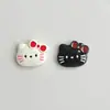 Mini Acessórios de Gatinho Preto e Branco Pequeno DIY Headwear Grampo de Cabelo Materiais Artesanais Capa de Celular Patches