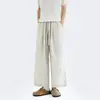 Pantalones Cortos Caídos Color Caqui Estilo Japonés para Hombre, Pantalones Casuales de Pierna Recta de Color Sólido Finos de Verano, Pantalones Sueltos Relajados Yamamoto