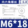 Acero Inoxidable 304 Cabeza Plana Hexagonal Din7991 Cabeza Avellanada el Tornillo de Rosca Completa Dongming M3M4M5M6-M12
